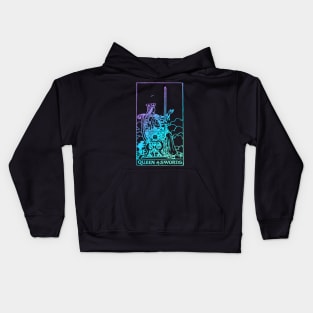 Queen of Swords Tarot Card Rider Waite Kids Hoodie